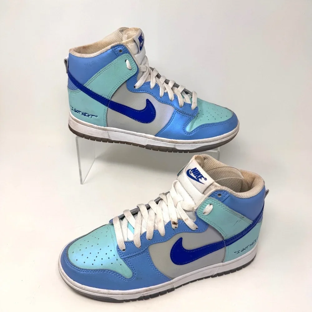 Nike Dunk High Next Nature Womens 6 Blue White Casual Sneakers Shoes Colorway - Picture 2 of 9
